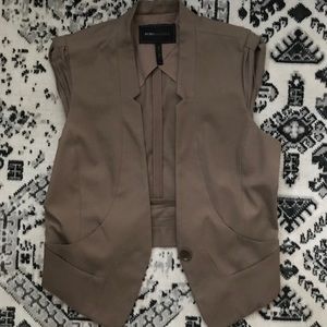Never worn before. BCBGMAXAZRIA dark tan vest!